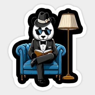 Giant Panda In A Chair Sticker